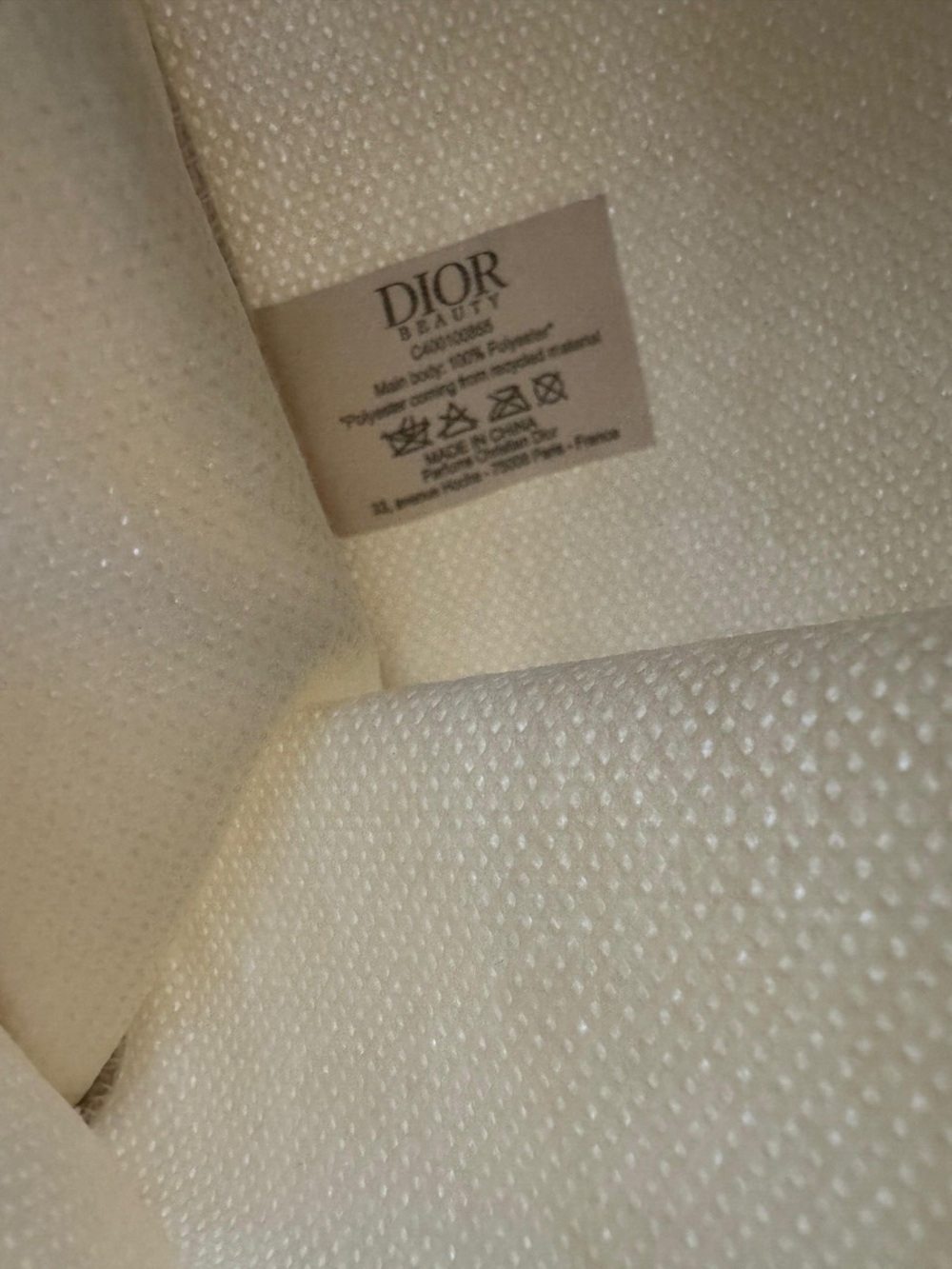 Dior Homme Cream and Black Logo Canvas Tote - Picture 5 of 5